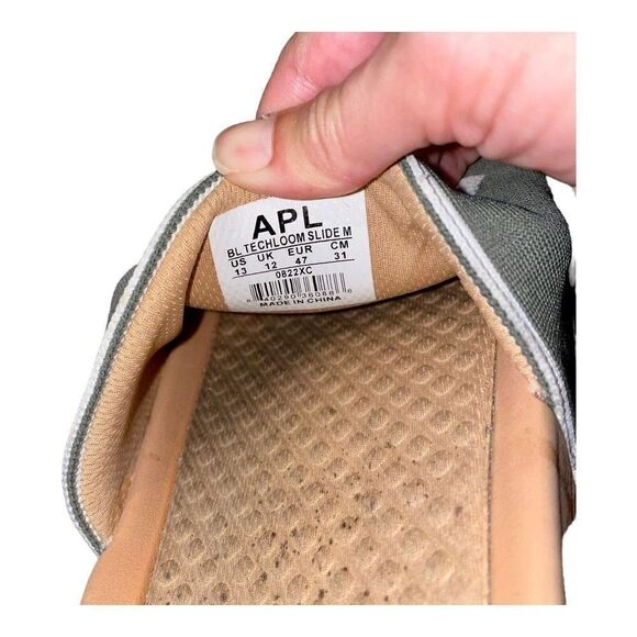APL Mens Big Logo TechLoom Slide M Tan Fatigue Ivory Sandals Shoes 13 main image 12
